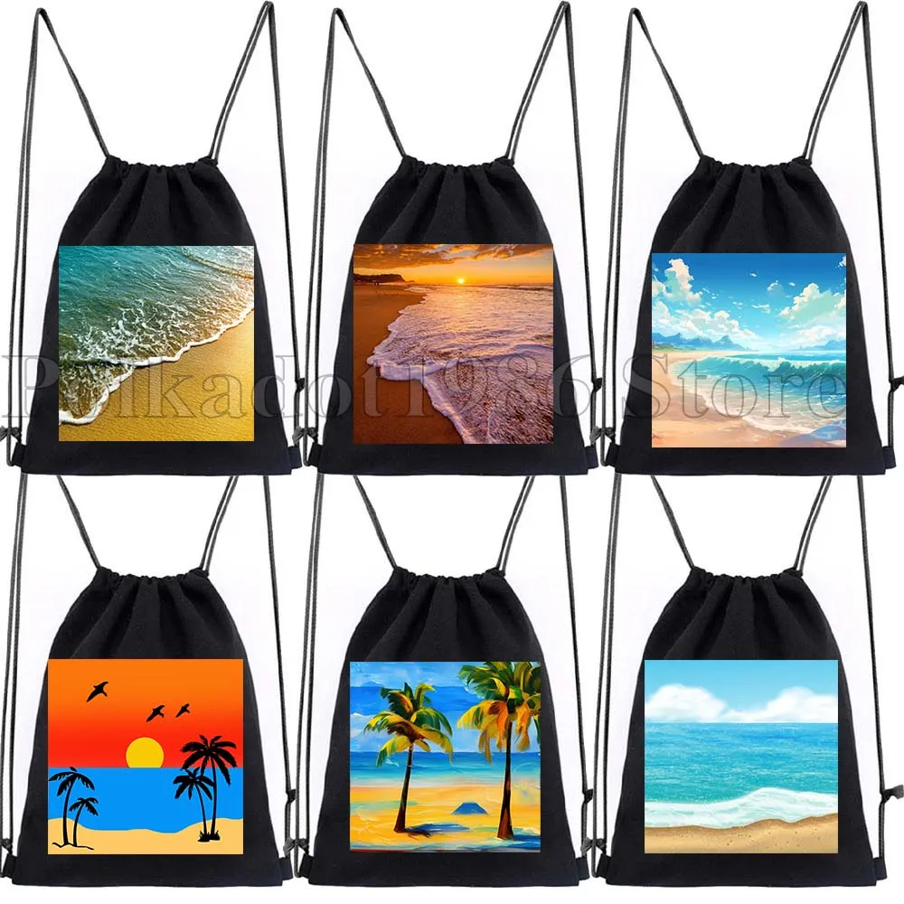 Summer Sunshine Ocean Waves Beach Sunset Sunrise Landscape Palm Trees Oil Painting Drawstring Bags Soccer Backpack Gym Sackpack
Summer Sunshine Ocean Waves Beach Sunset Sunrise Landscape Palm Trees Oil Painting Drawstring Bags Soccer Backpack Gym Sackpack