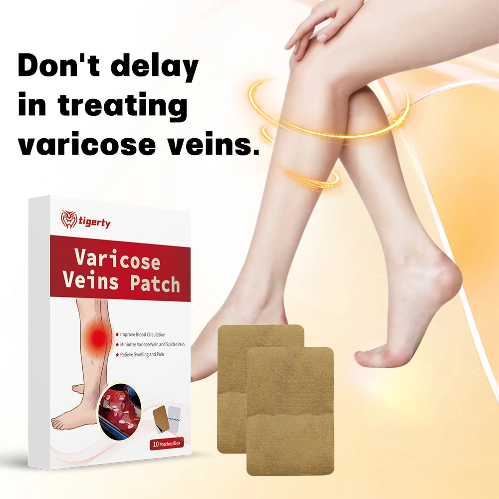Tigerty Varicose Veins Patch Herbal Leg Support for Swelling Pain & Fatigue 10 Pcs Natural Circulation Booster
Tigerty Varicose Veins Patch Herbal Leg Support for Swelling Pain & Fatigue 10 Pcs Natural Circulation Booster