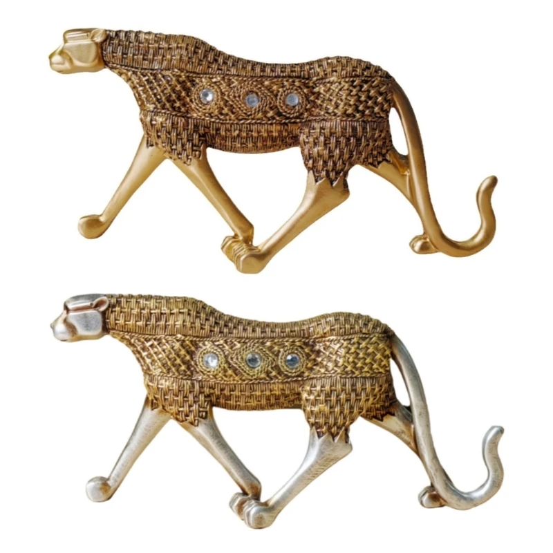 Rattans Weave Leopard Figurines Realistic Animal Statue Decorations Desktops Ornament for Animal Enthusiasts Lover
Rattans Weave Leopard Figurines Realistic Animal Statue Decorations Desktops Ornament for Animal Enthusiasts Lover