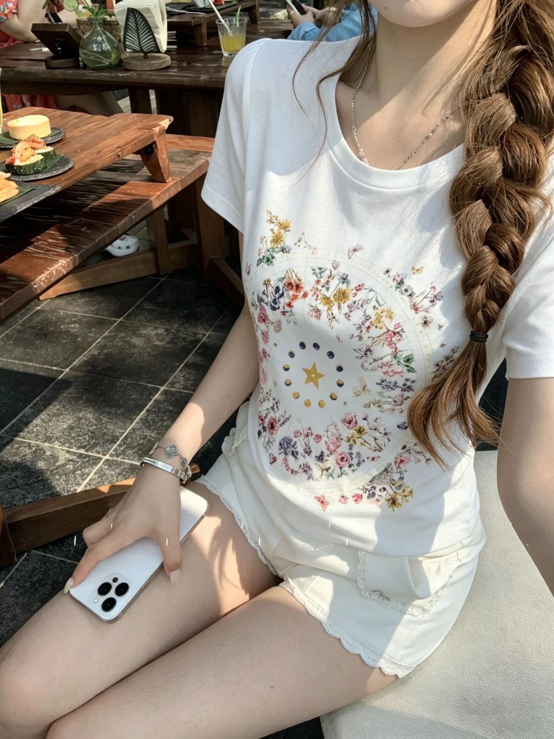 Korean Style Limited Edition T-Shirt Women's Slim Fit Short Sleeve Print Shoulder Length Half Sleeve round Neck Cotton Top
Korean Style Limited Edition T-Shirt Women's Slim Fit Short Sleeve Print Shoulder Length Half Sleeve round Neck Cotton Top