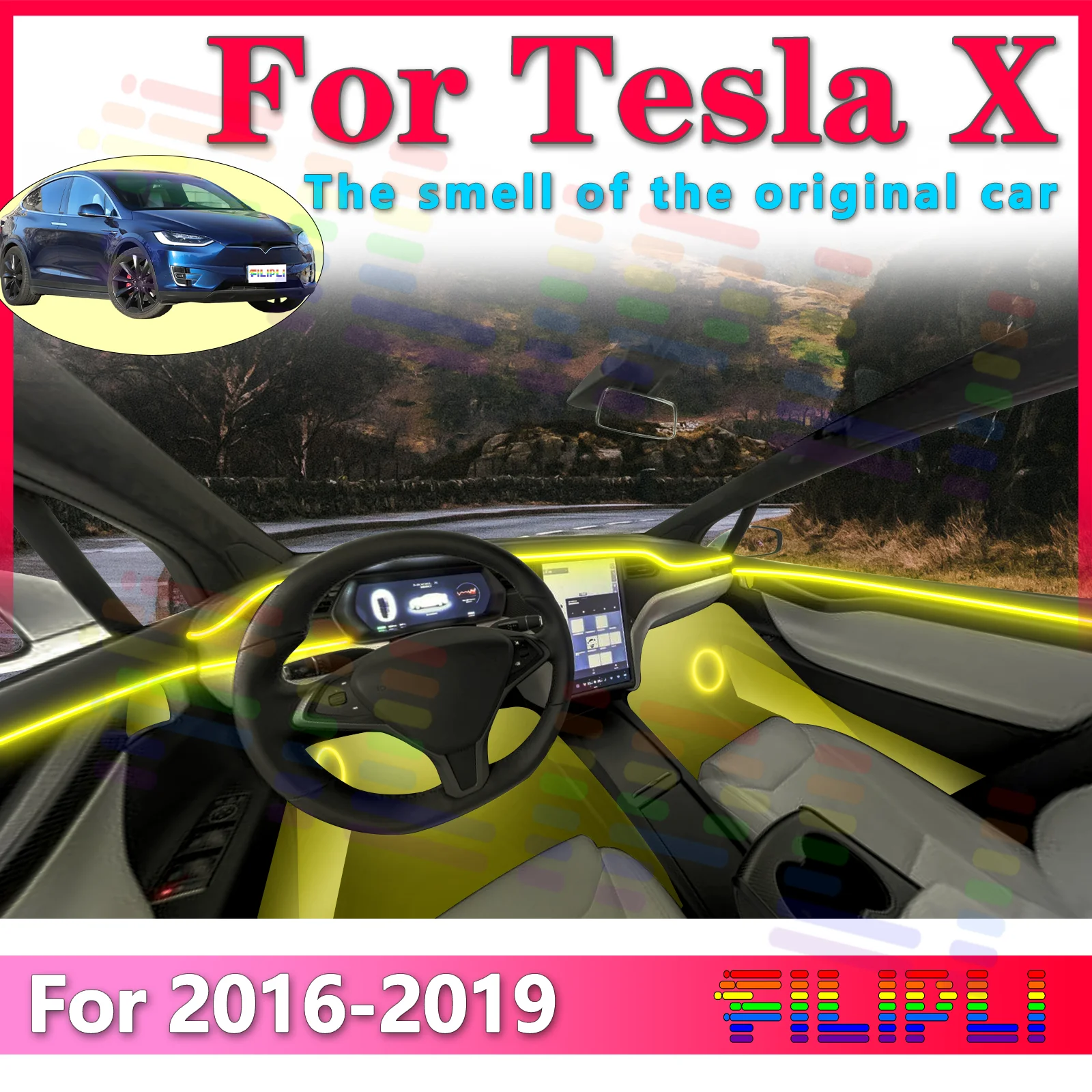 FILIPLI для Tesla X1 Интерьерная экологическая светодиодная лента из акрила, все цвета — изменение с разными режимами для Great Interi
FILIPLI для Tesla X1 Интерьерная экологическая светодиодная лента из акрила, все цвета — изменение с разными режимами для Great Interi