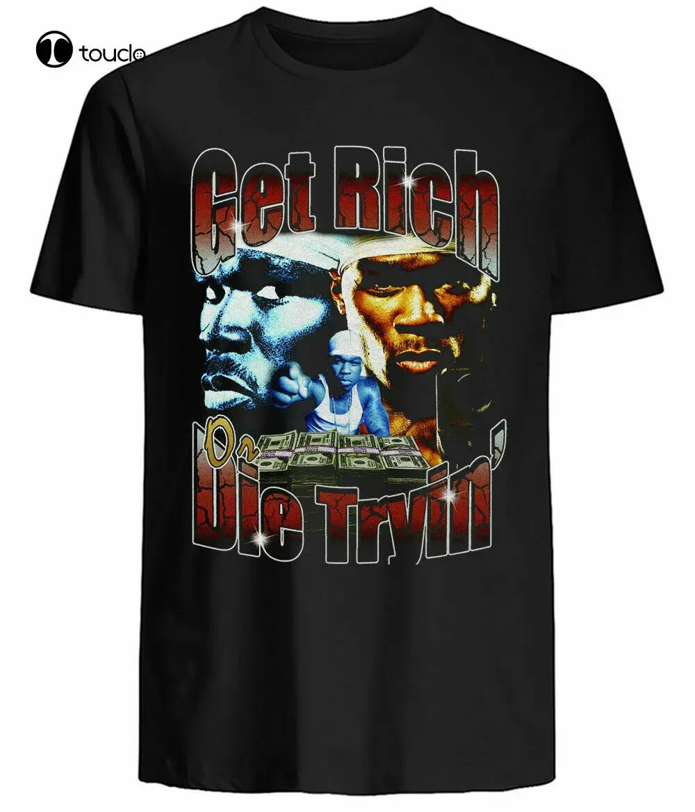 50-центная футболка Get Rich Or Die Tryin', винтажная рубашка, хлопковая черная футболка унисекс
50-центная футболка Get Rich Or Die Tryin', винтажная рубашка, хлопковая черная футболка унисекс