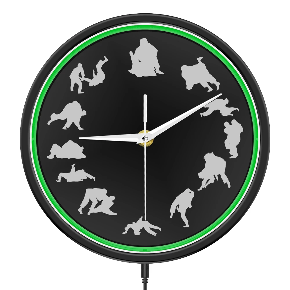 Martial Arts Judo Illuminated Night Light Wall Clock Jujitsu Fighter Boxing Jujitsu Strong Attack Sports Luminous Wall Clock
Martial Arts Judo Illuminated Night Light Wall Clock Jujitsu Fighter Boxing Jujitsu Strong Attack Sports Luminous Wall Clock