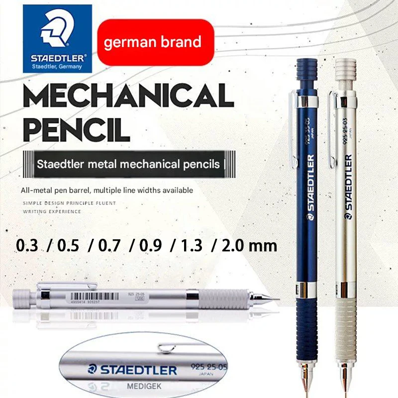 STAEDTLER Metal Mechanical Pencil Fixed Nib Anti-Slip Grip Lead Grade Indicator, Technical Draw/Draft/Sketch/Writing Instruments
STAEDTLER Metal Mechanical Pencil Fixed Nib Anti-Slip Grip Lead Grade Indicator, Technical Draw/Draft/Sketch/Writing Instruments