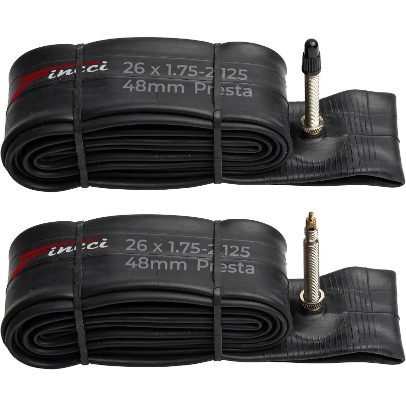 Fincci Pair Bike Inner Tube 26 x 1.75-2.125 Inch 48mm Presta Valve Inner Tubes for Mountain MTB Bicycle Compatible Sizes: 1.75
Fincci Pair Bike Inner Tube 26 x 1.75-2.125 Inch 48mm Presta Valve Inner Tubes for Mountain MTB Bicycle Compatible Sizes: 1.75