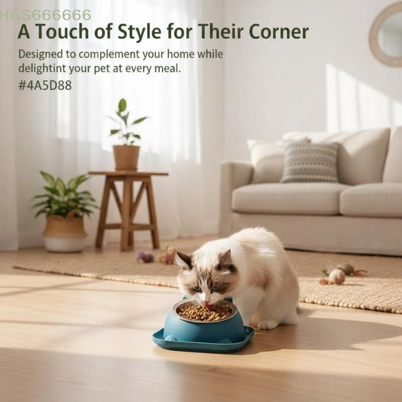 Small Tilted Cat Bowl Stainless Steel Feeding Dish with Non Slip Base Suitable for Small Dogs and Cats at Home
Small Tilted Cat Bowl Stainless Steel Feeding Dish with Non Slip Base Suitable for Small Dogs and Cats at Home