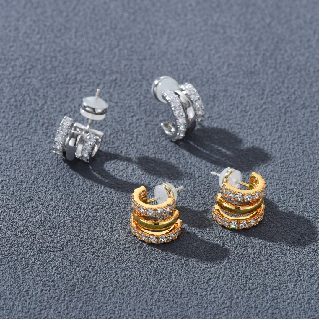 New Fashion Gold Plated Brass S925 Silver Needle Zircon Earrings Woman Delicate Jewelry Accessories
New Fashion Gold Plated Brass S925 Silver Needle Zircon Earrings Woman Delicate Jewelry Accessories