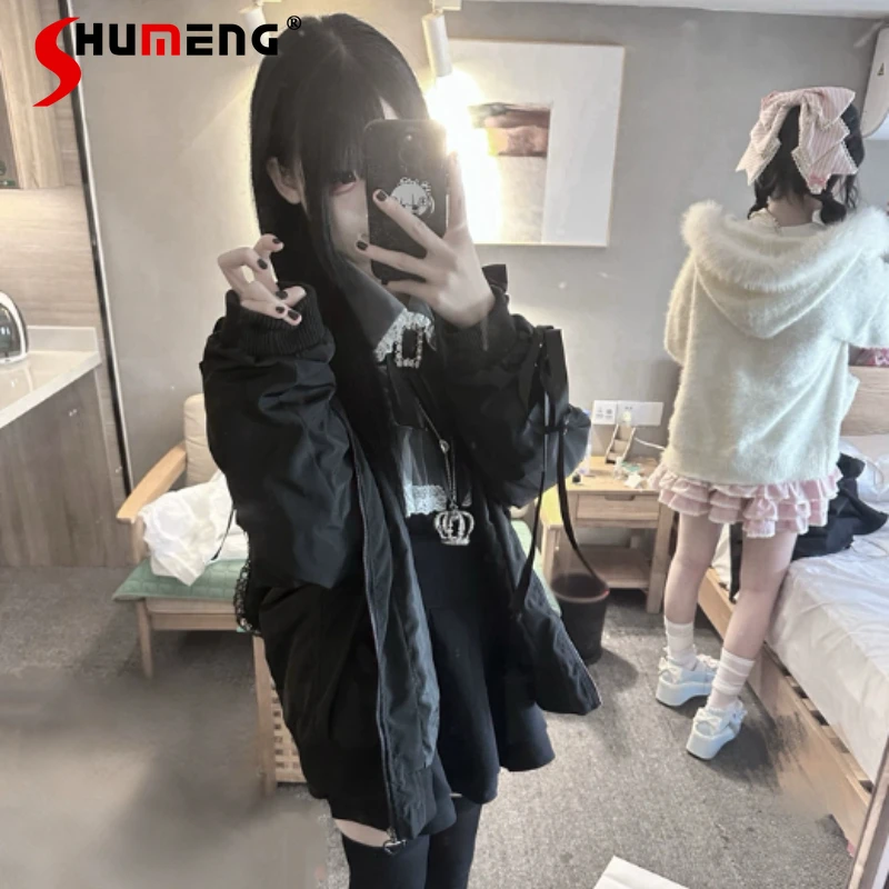 Autumn Zipper Long Sleeves Lace-Up Sweatshirt Coat Mass-Produced Mine Series Rabbit Ear Jacket Japanese Lolita Subculture Jacket
Autumn Zipper Long Sleeves Lace-Up Sweatshirt Coat Mass-Produced Mine Series Rabbit Ear Jacket Japanese Lolita Subculture Jacket