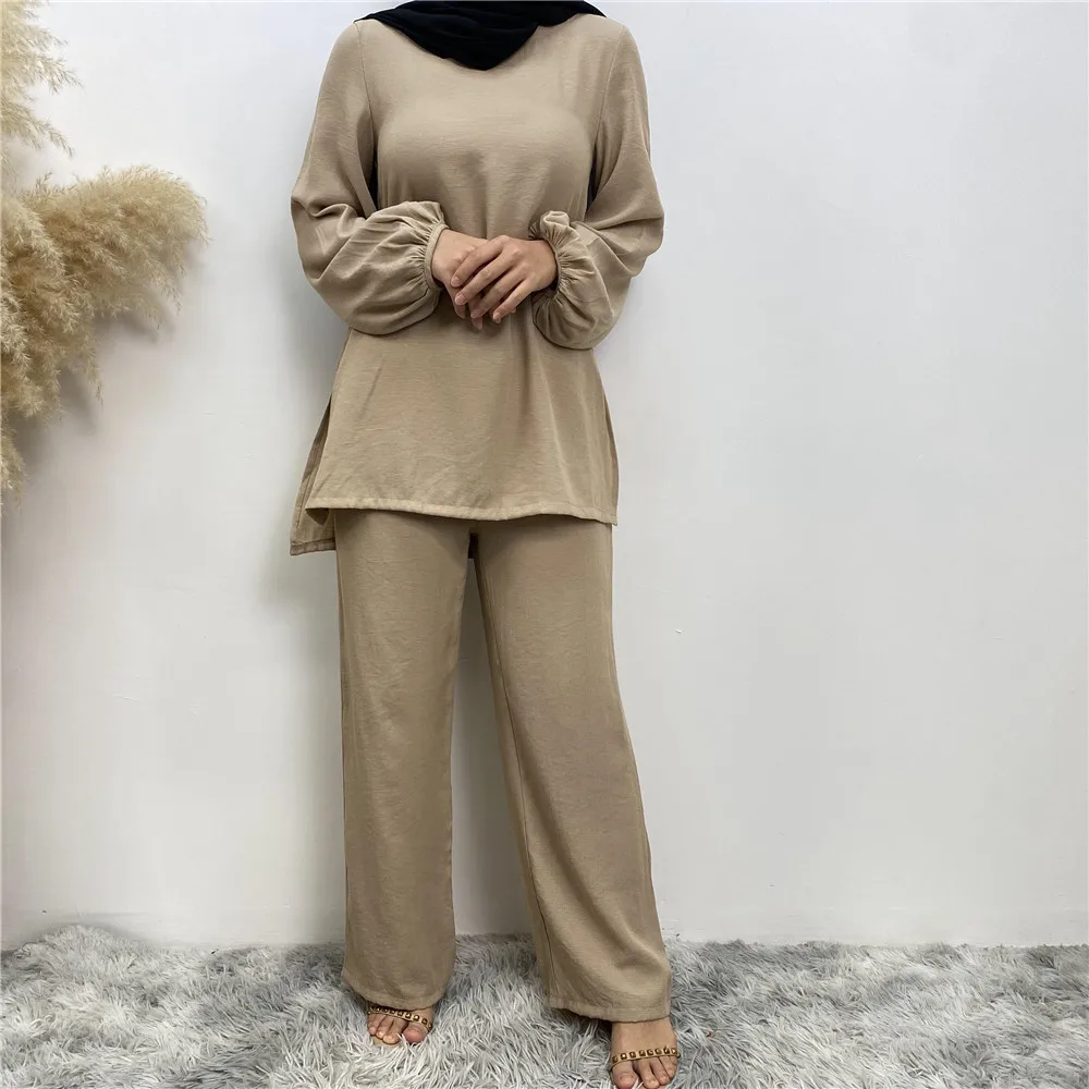 Eid Muslim Sets for Women Long Sleeve Tops Pants Suit Dubai Abaya Turkey Kaftan Islam Clothing Outfits Femme Musulmane Ensembles
Eid Muslim Sets for Women Long Sleeve Tops Pants Suit Dubai Abaya Turkey Kaftan Islam Clothing Outfits Femme Musulmane Ensembles