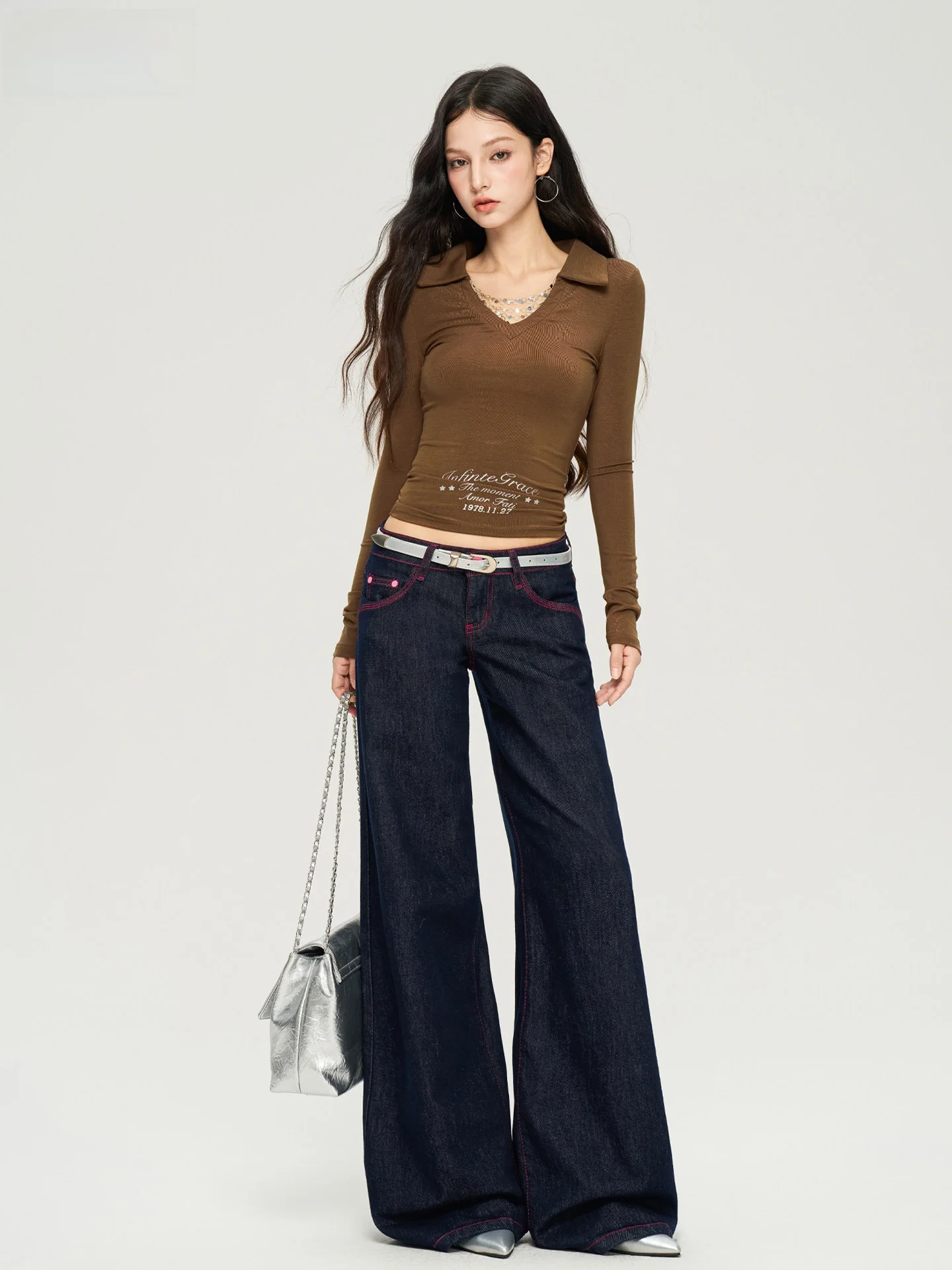 TGXQ Original Blue Denim Jeans Women's Loose Fit Lazy Style Wide Leg Pants Low Waist Draped Feel Fashionable Casual Trousers
TGXQ Original Blue Denim Jeans Women's Loose Fit Lazy Style Wide Leg Pants Low Waist Draped Feel Fashionable Casual Trousers