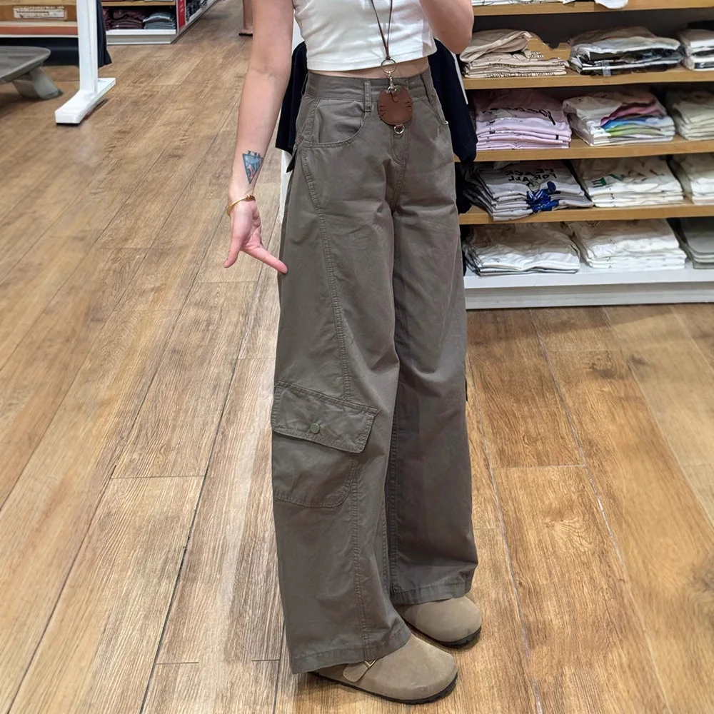 Fashion Style Loose Solid Color Denim Pants Women Spring Autumn Loose Slim Wide Leg Casual Trousers Multiple Pockets
Fashion Style Loose Solid Color Denim Pants Women Spring Autumn Loose Slim Wide Leg Casual Trousers Multiple Pockets