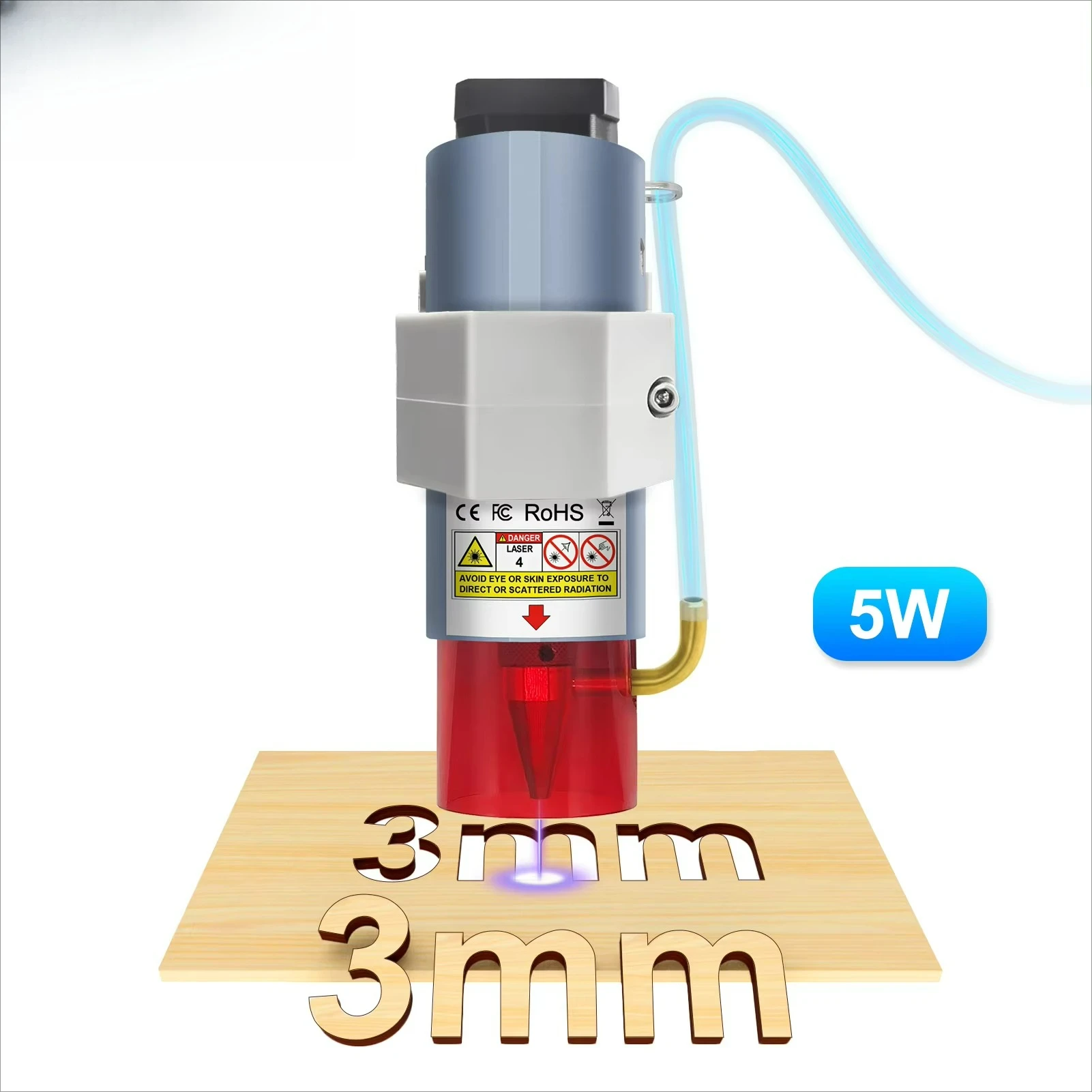 New upgraded laser engraving machine module, air-assisted 5w optical power, suitable for mini 3018 numerical control cutting
New upgraded laser engraving machine module, air-assisted 5w optical power, suitable for mini 3018 numerical control cutting