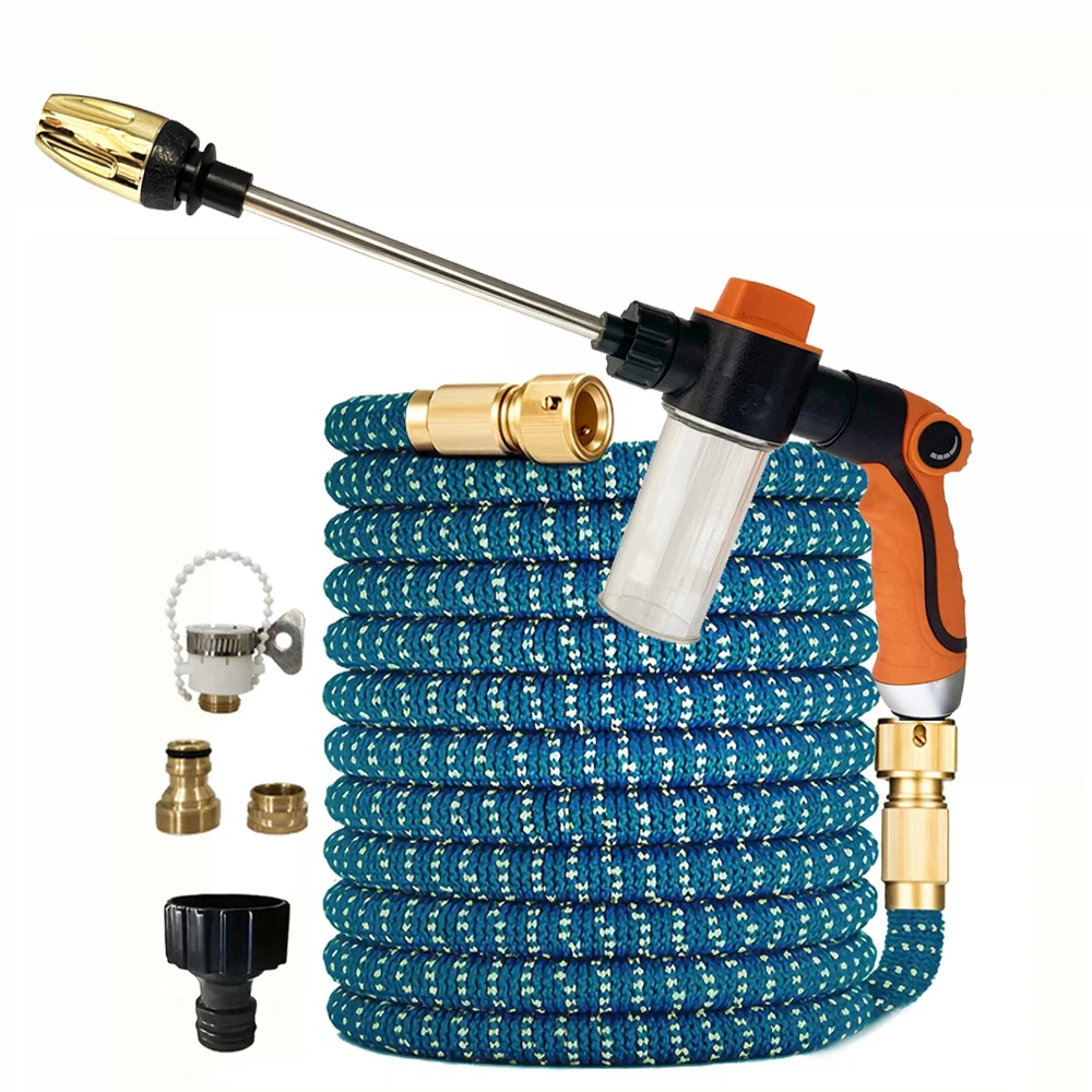 New Expandable Magic Hose High Pressure Car Wash Hose With Spray Gun Set Outdoor Watering Irrigation Tool Garden Hose
New Expandable Magic Hose High Pressure Car Wash Hose With Spray Gun Set Outdoor Watering Irrigation Tool Garden Hose 