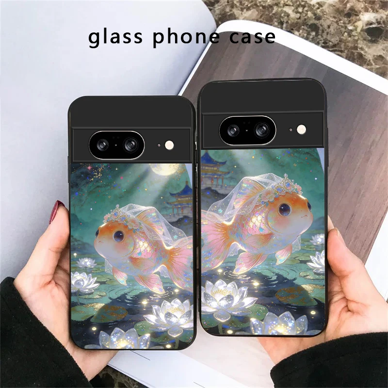 Cute white veil goldfish For Google Pixel 8 7 9 10 Pixel 10 Pro XL Pixel 9 Pro XL Pixel 8a 7a Pixel 7 Pro Black Glass Phone Case
Cute white veil goldfish For Google Pixel 8 7 9 10 Pixel 10 Pro XL Pixel 9 Pro XL Pixel 8a 7a Pixel 7 Pro Black Glass Phone Case