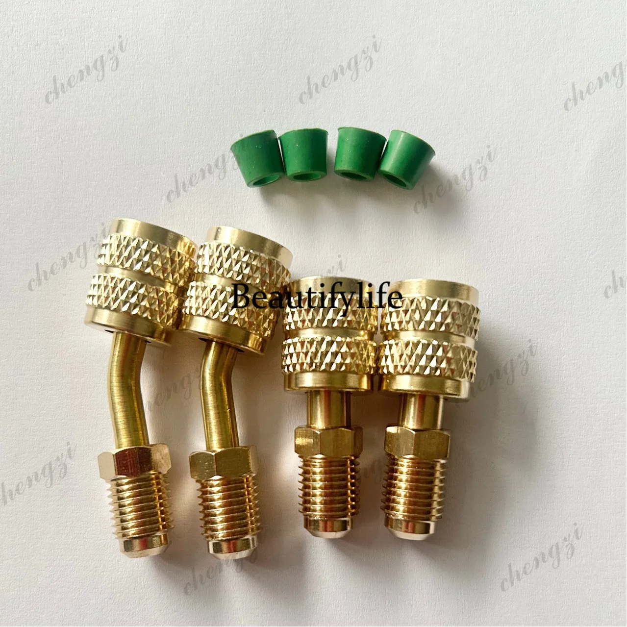 Air conditioner R22 R410 brass adapter 45 degree elbow plus straight head plus leather ring 8-piece set of refrigerant
Air conditioner R22 R410 brass adapter 45 degree elbow plus straight head plus leather ring 8-piece set of refrigerant