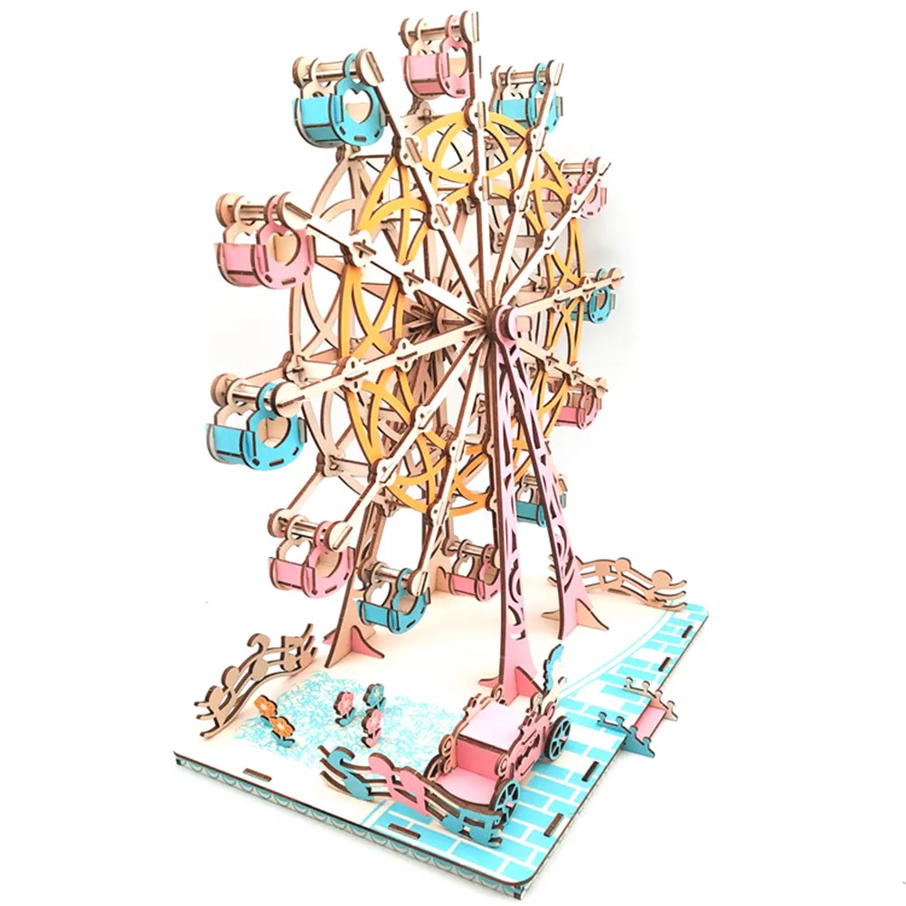 3D Wooden Ferris Wheel Colorful Jigsaw Assemble DIY Puzzle for Kids Children Creative Room Decoration Wooden Puzzles for Gift
3D Wooden Ferris Wheel Colorful Jigsaw Assemble DIY Puzzle for Kids Children Creative Room Decoration Wooden Puzzles for Gift