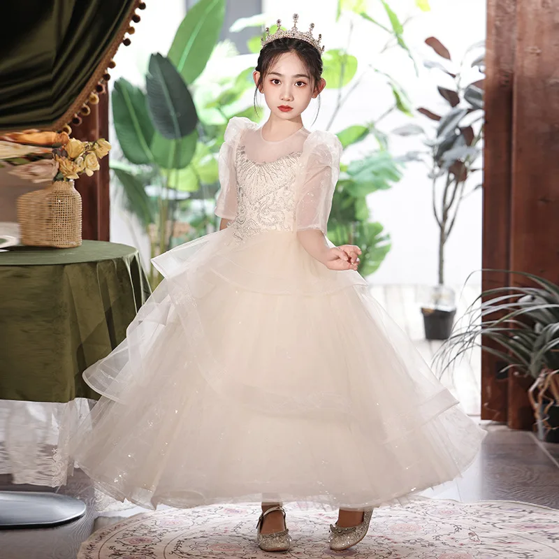 3-12 years champagne girls party dress 7-8Y 2025 Summer Walk Show Flower wedding dresses Fluffy Yarn Host Piano
3-12 years champagne girls party dress 7-8Y 2025 Summer Walk Show Flower wedding dresses Fluffy Yarn Host Piano