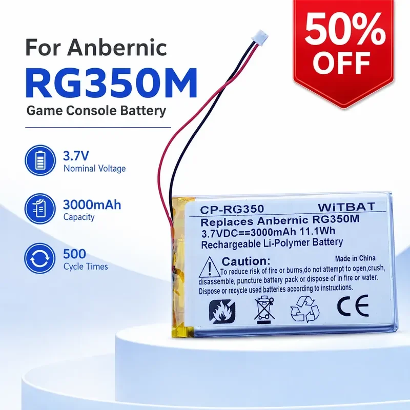For Anbernic RG350M Game Handheld Replacement Battery
For Anbernic RG350M Game Handheld Replacement Battery