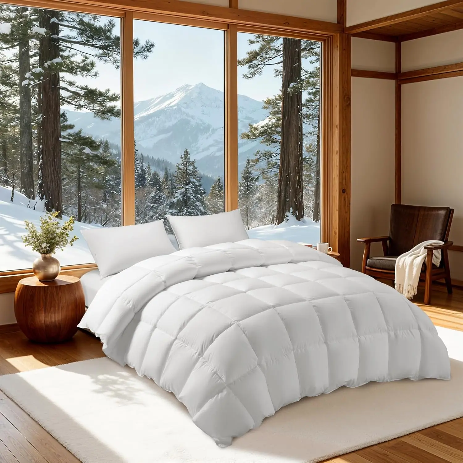 Одеяло-вкладыш Queen Size из гусиного пуха, 850+ Fill Power, с хлопковым чехлом 1200TC, всесезонное, белое
Одеяло-вкладыш Queen Size из гусиного пуха, 850+ Fill Power, с хлопковым чехлом 1200TC, всесезонное, белое