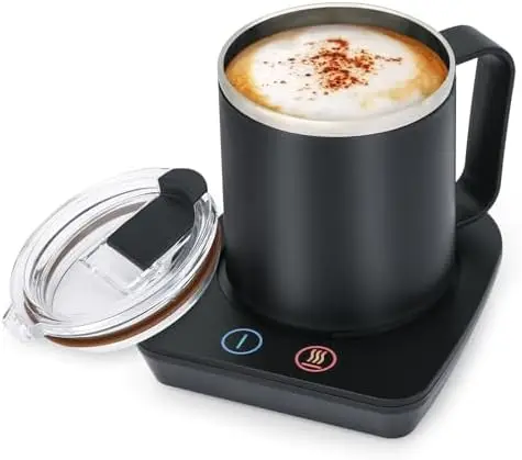 VOBAGA 15oz Coffee Mug Warmer Set – 3 Temp Settings, Auto Shut-Off – Perfect for Home, Office – Ideal Gift for Coffee Lovers
VOBAGA 15oz Coffee Mug Warmer Set – 3 Temp Settings, Auto Shut-Off – Perfect for Home, Office – Ideal Gift for Coffee Lovers