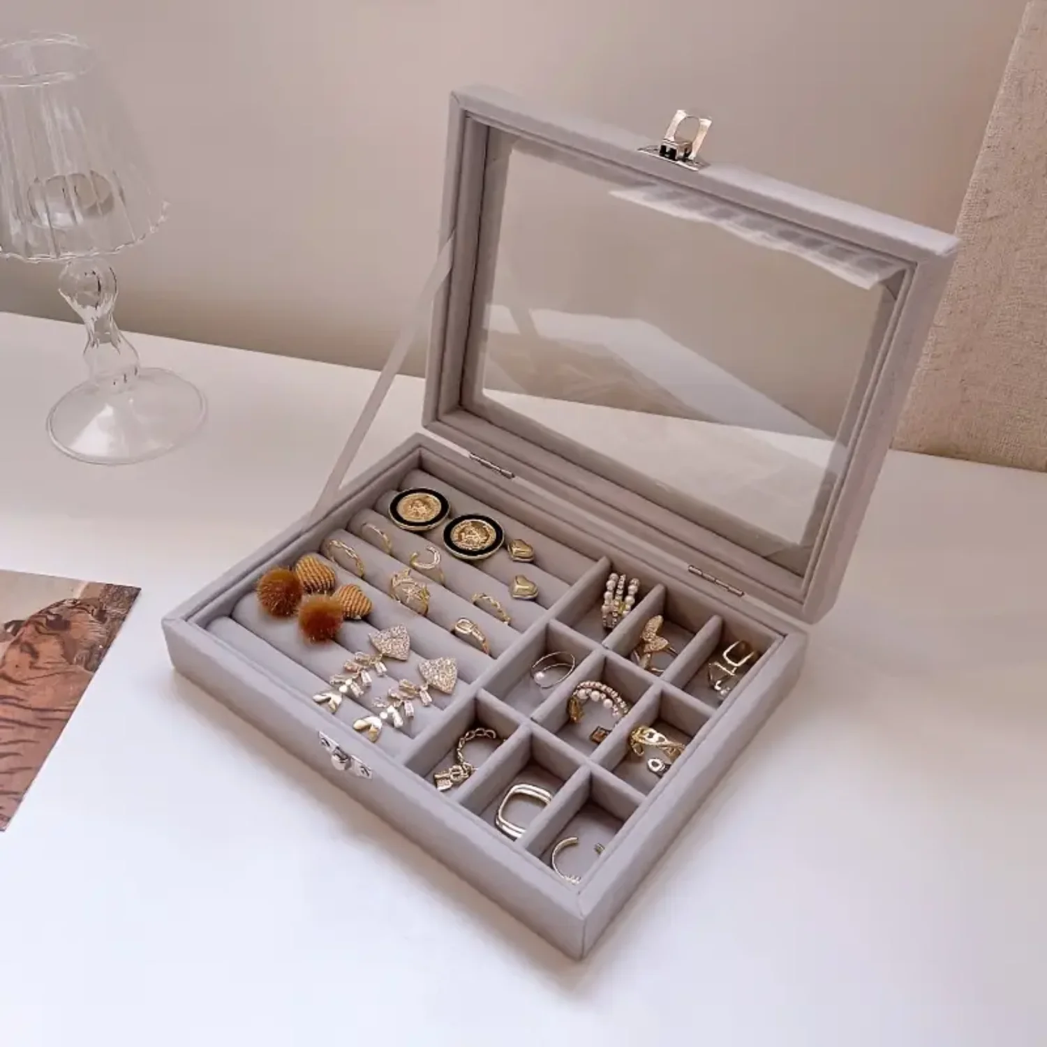 1pc Jewelry Necklace Ring Storage Box Earrings Eardrops Storage Box Display Jewelry Box
1pc Jewelry Necklace Ring Storage Box Earrings Eardrops Storage Box Display Jewelry Box