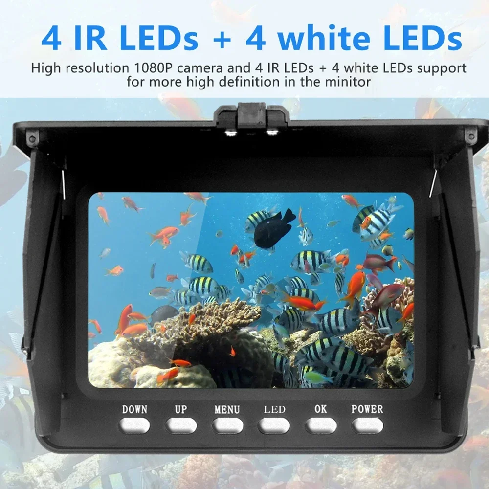 Fishing Camera 5 "IPS Full View LCD Color Display 8G Card 20 Meter Cable Underwater Camera Fish Detector 1080P High-definition
Fishing Camera 5 "IPS Full View LCD Color Display 8G Card 20 Meter Cable Underwater Camera Fish Detector 1080P High-definition