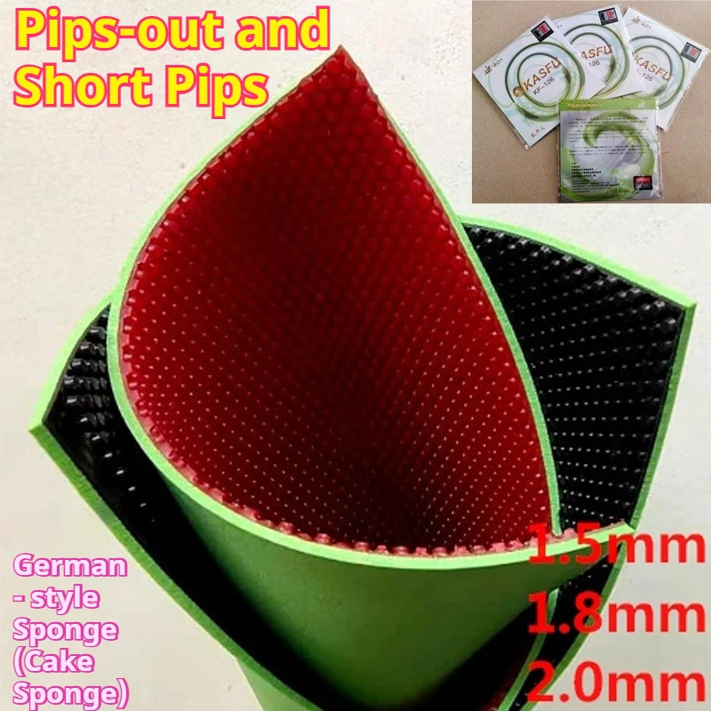 KASFU KF-126 Pips - Out & Short Pips Table Tennis Rubber Sheet Large Particle with Cake Sponge Ping-pong Rubber for Sinking Spin
KASFU KF-126 Pips - Out & Short Pips Table Tennis Rubber Sheet Large Particle with Cake Sponge Ping-pong Rubber for Sinking Spin