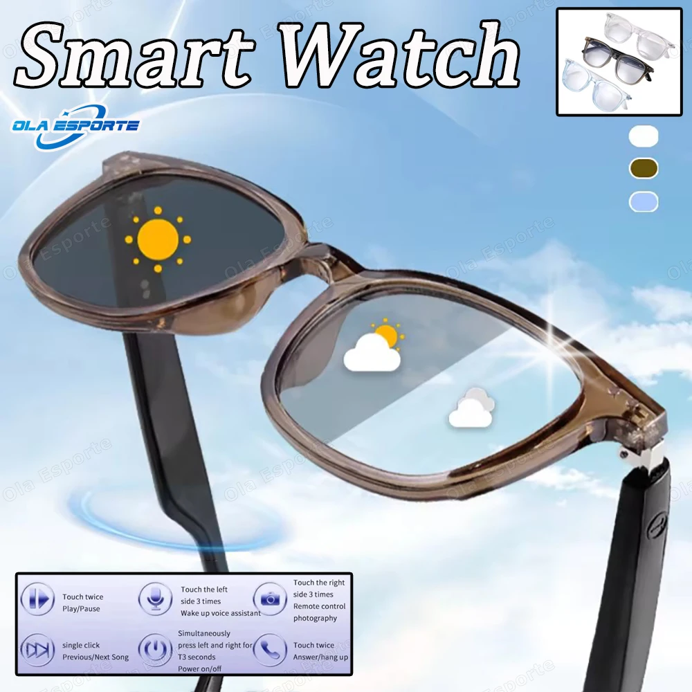 2025 AI Smart Glasses color-changing lenses Bluetooth Call Music multifunctional transparent Sunglasses anti-blue light glasses
2025 AI Smart Glasses color-changing lenses Bluetooth Call Music multifunctional transparent Sunglasses anti-blue light glasses