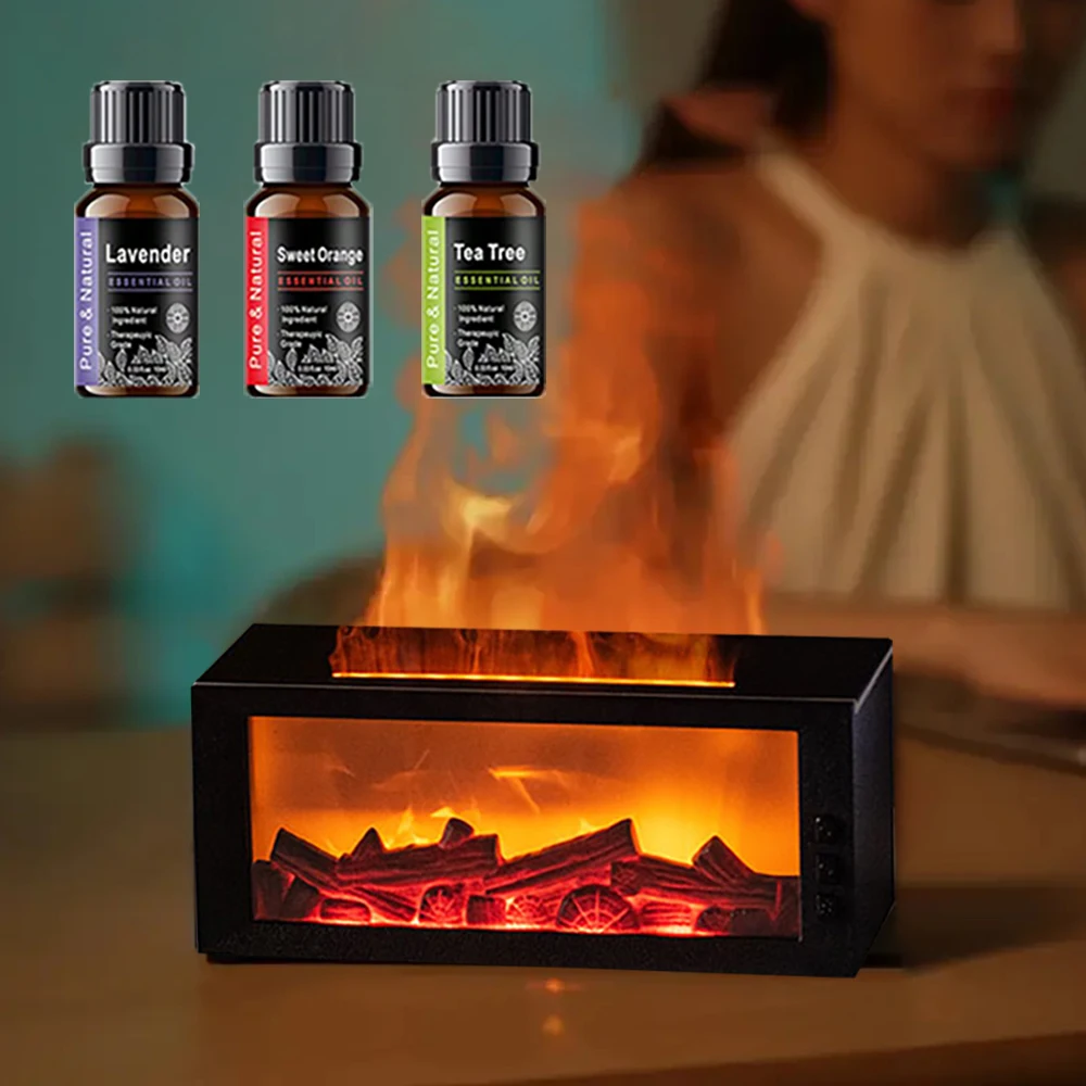 Simulated Fireplace Air Humidifier Aroma Essential Oil Diffuser with Timer Remote & Colorful Night Light for Home Creative Gift
Simulated Fireplace Air Humidifier Aroma Essential Oil Diffuser with Timer Remote & Colorful Night Light for Home Creative Gift