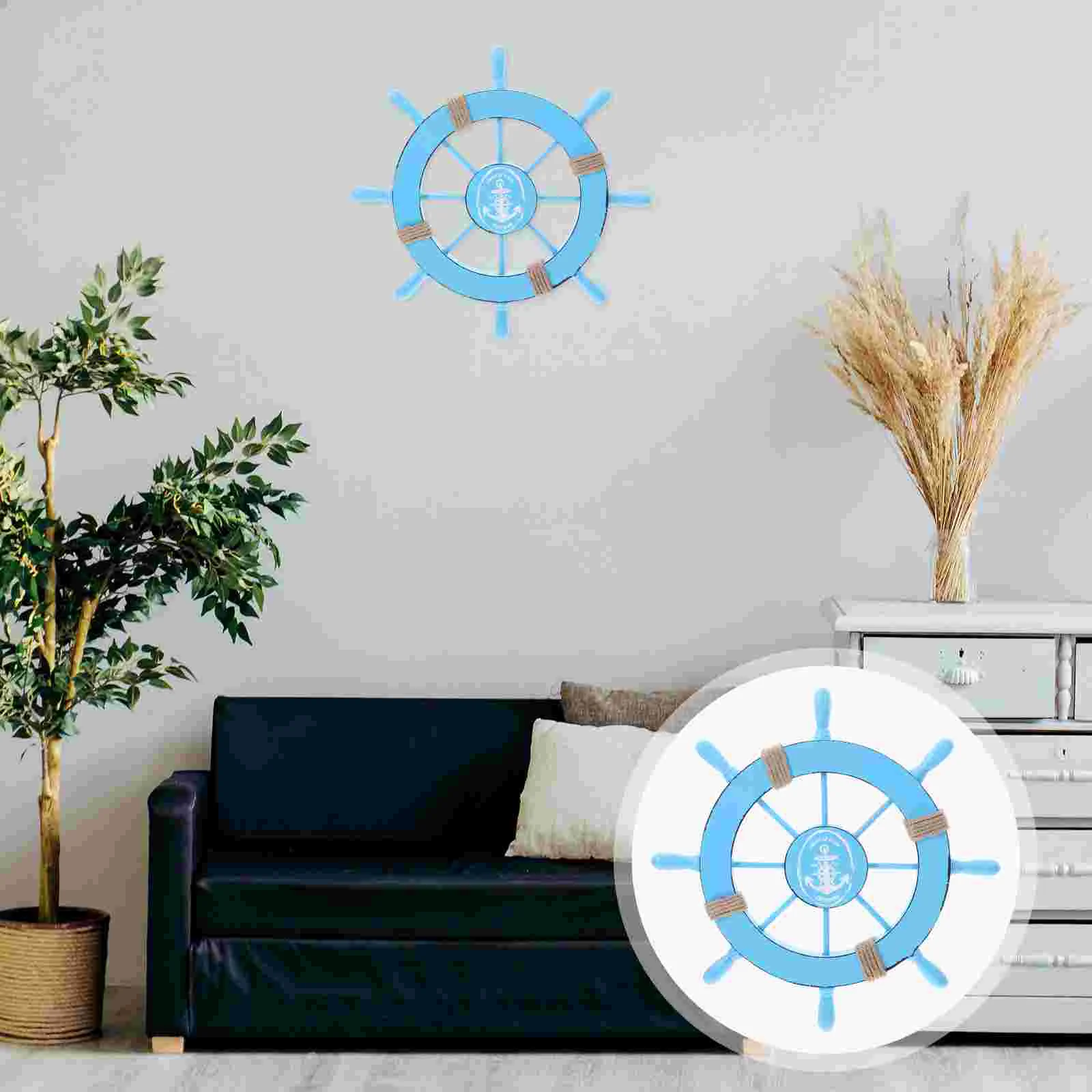 Boat Decor House Nautical Wall Pirate Steering Wheel for Blue Ornaments Ship Wooden Statue
Boat Decor House Nautical Wall Pirate Steering Wheel for Blue Ornaments Ship Wooden Statue