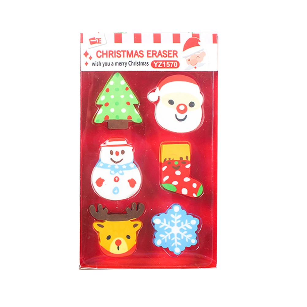 6 Pcs Christmas Shaped Erasers Novelty Kids School Supplies Cute Cartoon Gifts Students Classroom Rewards Drafting Stationery
6 Pcs Christmas Shaped Erasers Novelty Kids School Supplies Cute Cartoon Gifts Students Classroom Rewards Drafting Stationery