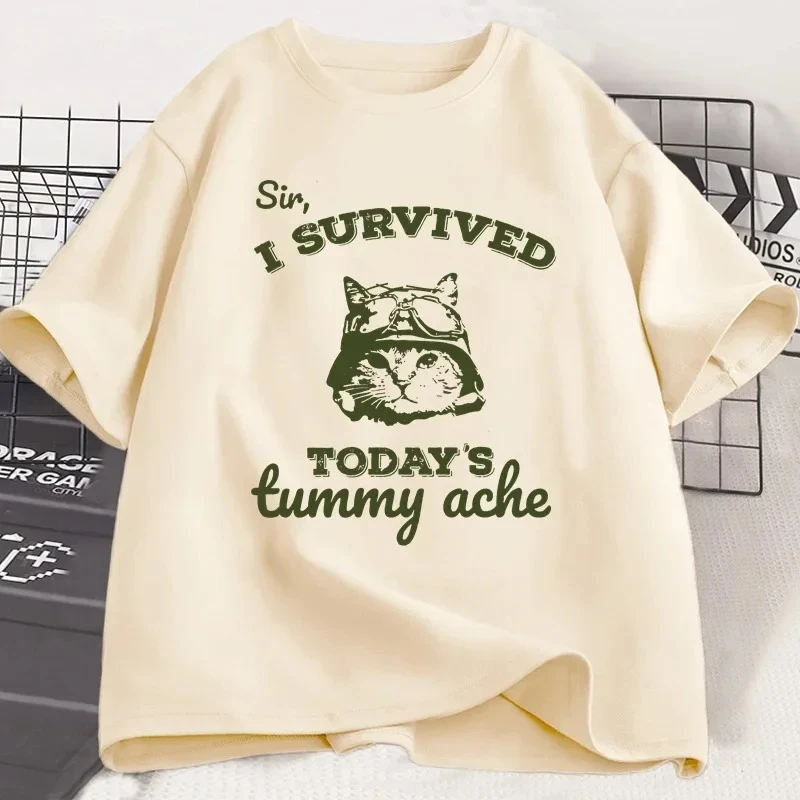 I Survived Today's Tummy Ache My Tummy Hurts TShirt Funny Cat Kitten Print T-shirt Women Designer Clothes Tshirt Graphic Y2K Top
I Survived Today's Tummy Ache My Tummy Hurts TShirt Funny Cat Kitten Print T-shirt Women Designer Clothes Tshirt Graphic Y2K Top