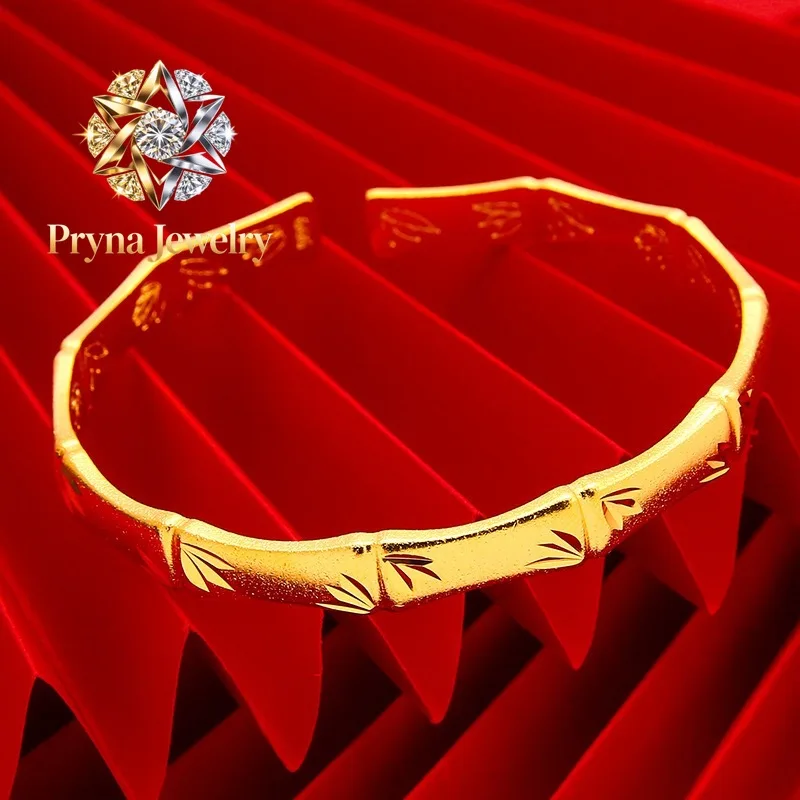 Pryna Jewelry 9999 24K genuine gold bracelet, bamboo bamboo leaf gold bracelet, gold jewelry
Pryna Jewelry 9999 24K genuine gold bracelet, bamboo bamboo leaf gold bracelet, gold jewelry