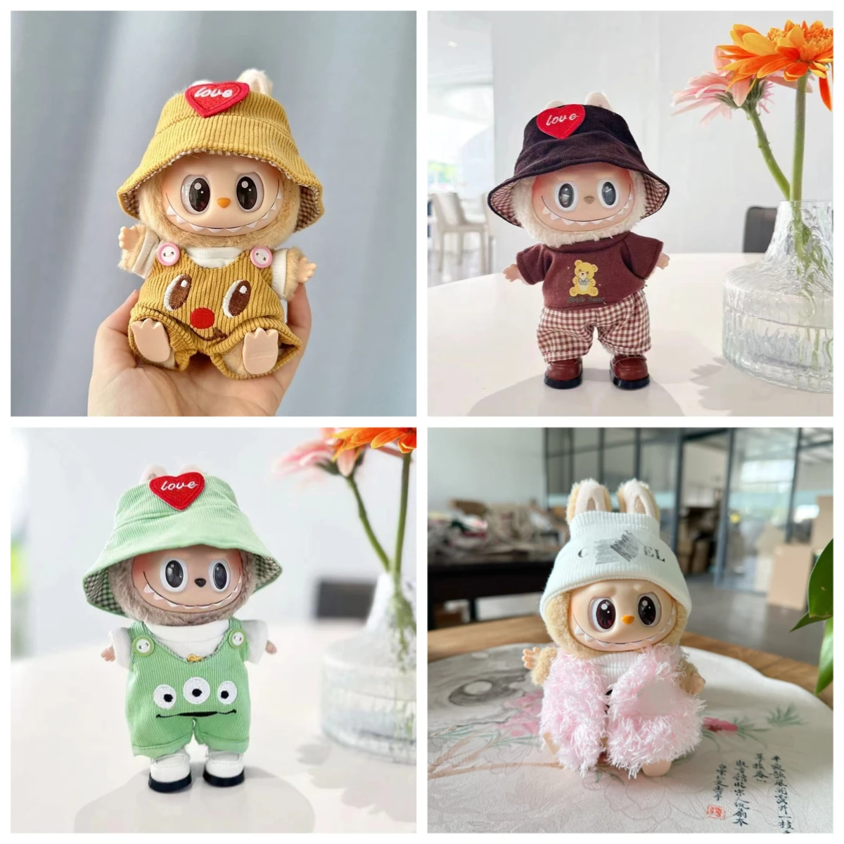 17cm Cute Mini Doll Clothes Outfit Accessories for Labubu Cartoon Butter Bear Coffee Plaid Set Baby Clothing No Shoes
17cm Cute Mini Doll Clothes Outfit Accessories for Labubu Cartoon Butter Bear Coffee Plaid Set Baby Clothing No Shoes