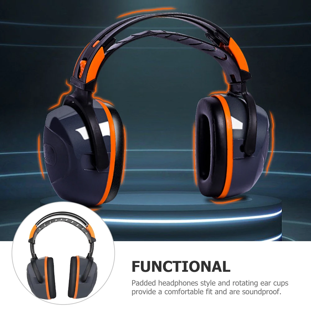 Anti Noise Ear Muffs Soundproof Earmuffs ABS Material Orange Grey Compact Lightweight Over Ear Hearing Protection Construction
Anti Noise Ear Muffs Soundproof Earmuffs ABS Material Orange Grey Compact Lightweight Over Ear Hearing Protection Construction