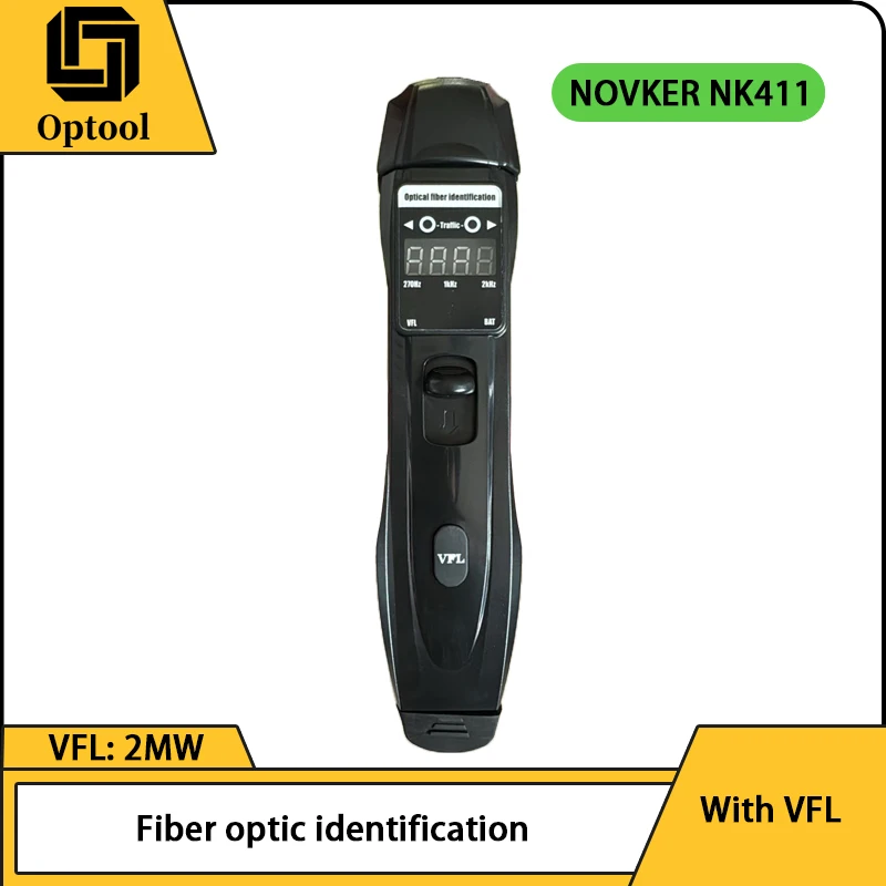 NOVKER NK411 Optical Fiber Identifier with Visual Fault Locator LED light rechargeable all-in-one machine Tester Built in 2MWVFL
NOVKER NK411 Optical Fiber Identifier with Visual Fault Locator LED light rechargeable all-in-one machine Tester Built in 2MWVFL