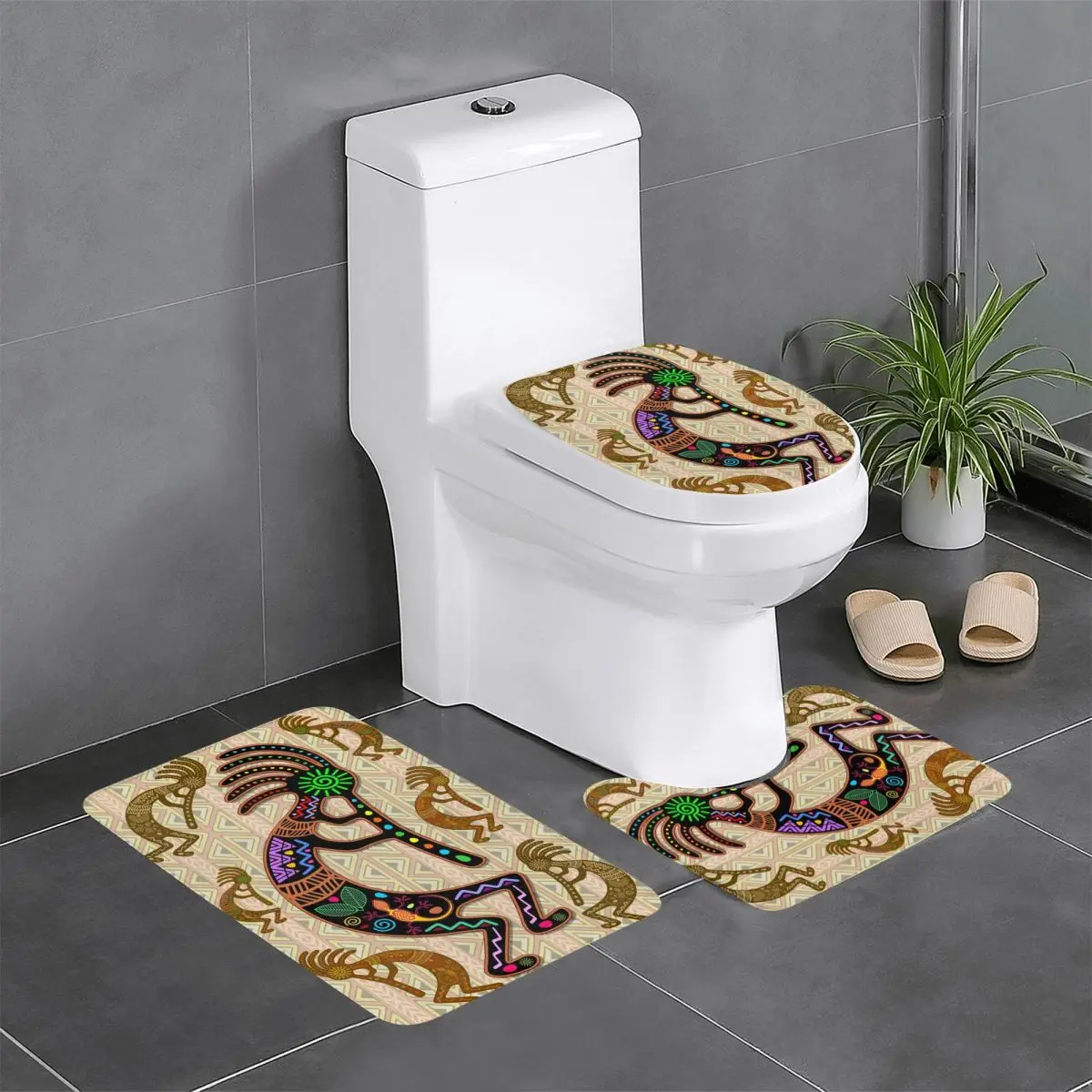 На заказ Kokopelli цвета радуги на племенном узоре, 3-х предметные коврики для ванной комнаты, нескользящие впитывающие коврики для туалета и ванной, набор
На заказ Kokopelli цвета радуги на племенном узоре, 3-х предметные коврики для ванной комнаты, нескользящие впитывающие коврики для туалета и ванной, набор