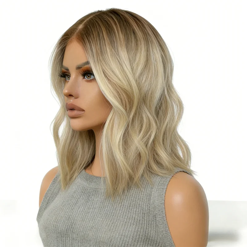 13x4 Golden Blonde Loose Wave Synthetic Lace Front Wig Without Glue For Women Pre-Plucked Heat Resistant Fiber 14inchs Short Wig
13x4 Golden Blonde Loose Wave Synthetic Lace Front Wig Without Glue For Women Pre-Plucked Heat Resistant Fiber 14inchs Short Wig