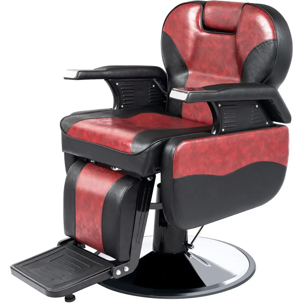 Heavy-Duty Red Reclining Barber Chair for Hair Stylists, Beauty Salons, and Tattoo Studios
Heavy-Duty Red Reclining Barber Chair for Hair Stylists, Beauty Salons, and Tattoo Studios