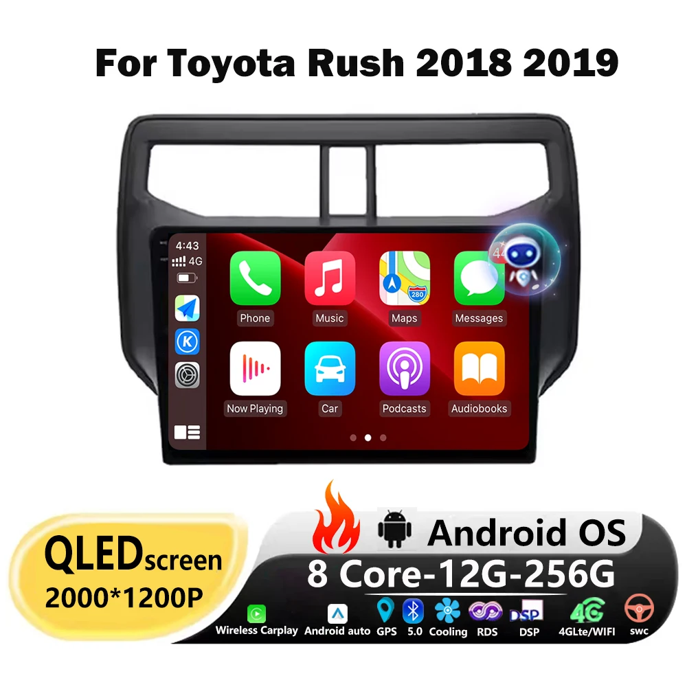 Carplay Auto screen For Toyota Rush 2018 2019 Android Car Radio Multimedia Video Player Navigation Stereo GPS 4G WIFI DSP BT
Carplay Auto screen For Toyota Rush 2018 2019 Android Car Radio Multimedia Video Player Navigation Stereo GPS 4G WIFI DSP BT
