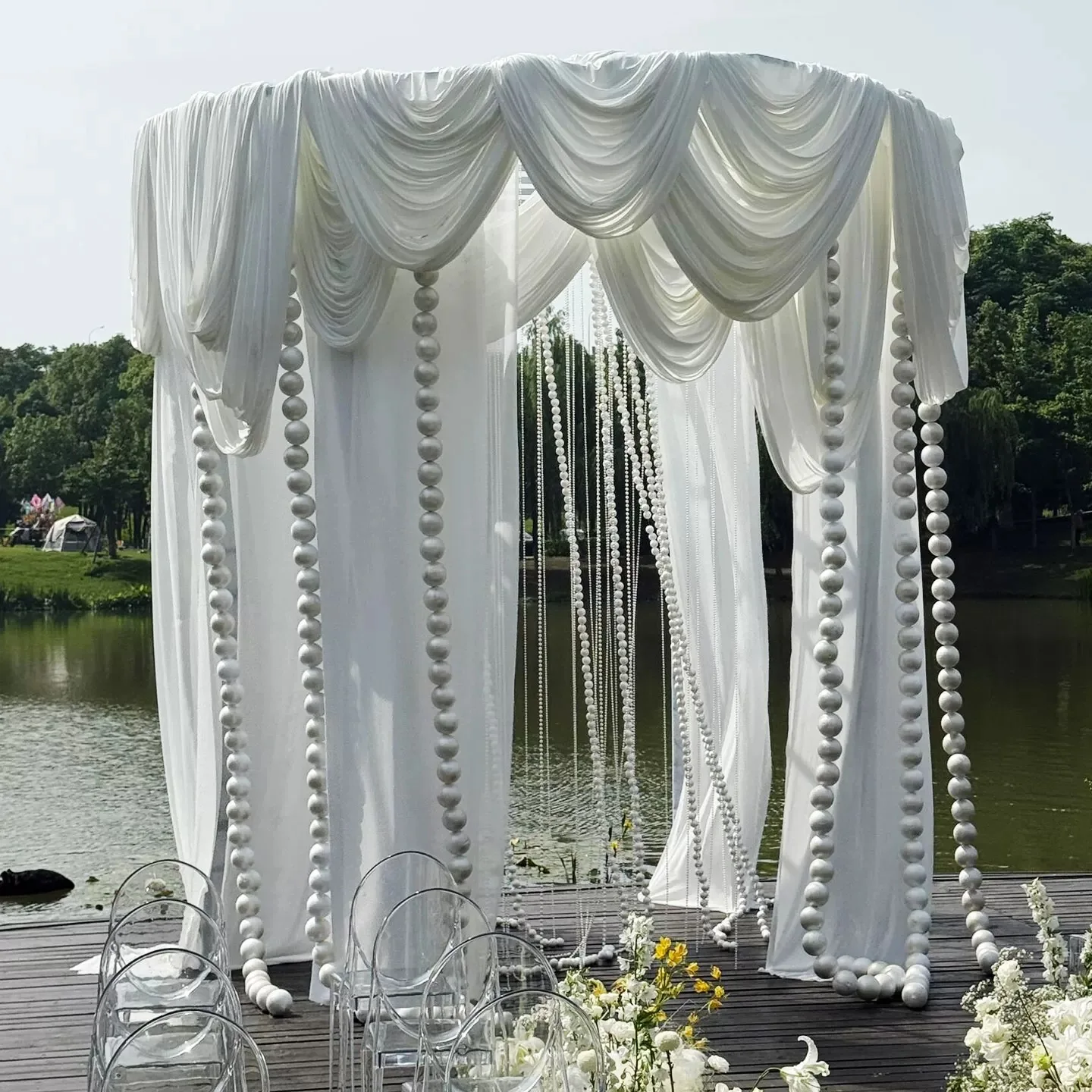 Three Dimensional Circular Pearl String Long Strip Cloth Ball Ceiling Wedding Party Stage Window Display Background Hanging Deco
Three Dimensional Circular Pearl String Long Strip Cloth Ball Ceiling Wedding Party Stage Window Display Background Hanging Deco