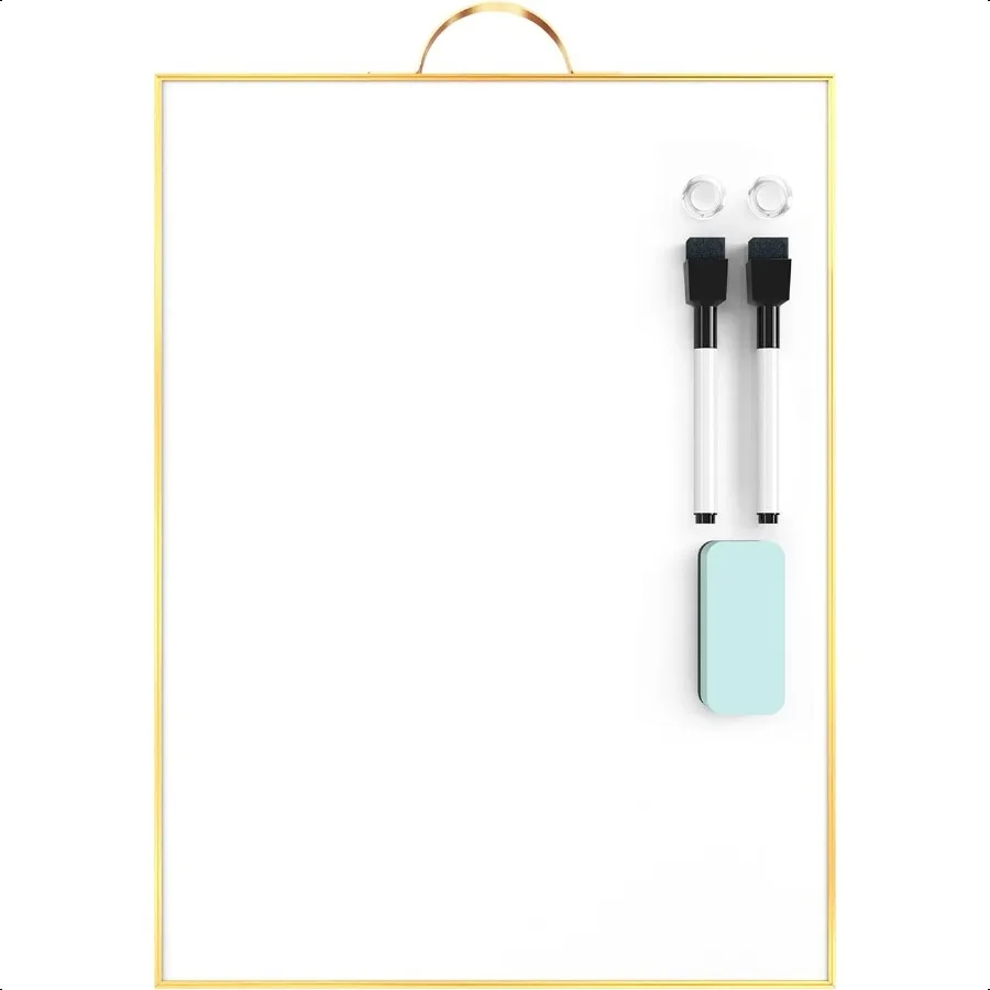 Small White Board 16 X 12 Portable Gold Aluminum Framed Whiteboard Magnetic Dry Erase Board with a Handle to Do List Notepad fo
Small White Board 16 X 12 Portable Gold Aluminum Framed Whiteboard Magnetic Dry Erase Board with a Handle to Do List Notepad fo