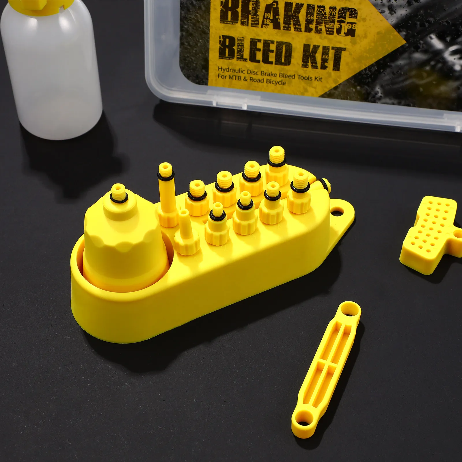 Bicycle Brake Bleeding Tools Bike Hydraulic Disc Kit Bleeder Oil for Brakes Mineral
Bicycle Brake Bleeding Tools Bike Hydraulic Disc Kit Bleeder Oil for Brakes Mineral