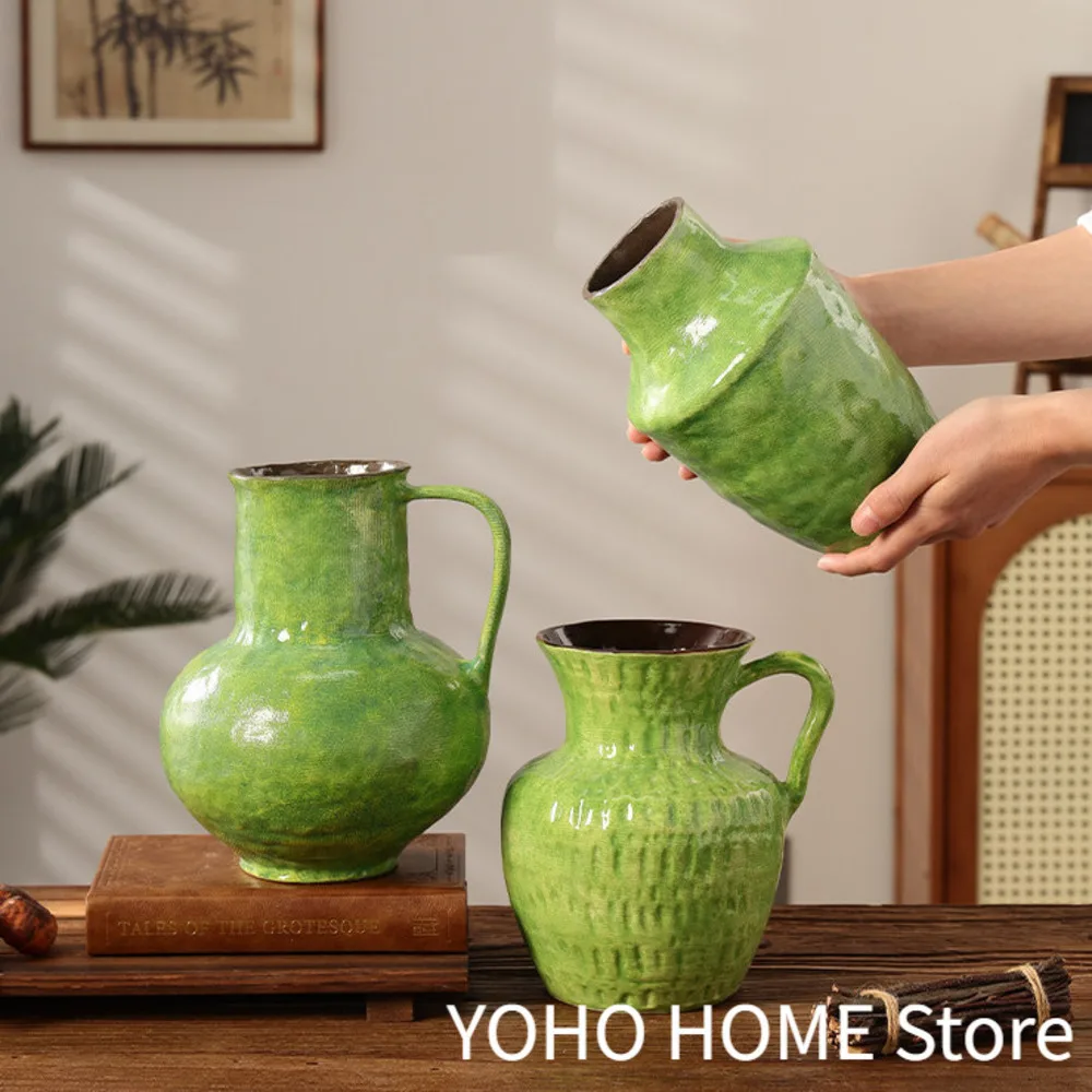 Jingdezhen Ceramic Green Vase Decoration For Living Room, Light Luxury High-End Vintage Pottery Jar, New Chinese Style Flower
Jingdezhen Ceramic Green Vase Decoration For Living Room, Light Luxury High-End Vintage Pottery Jar, New Chinese Style Flower