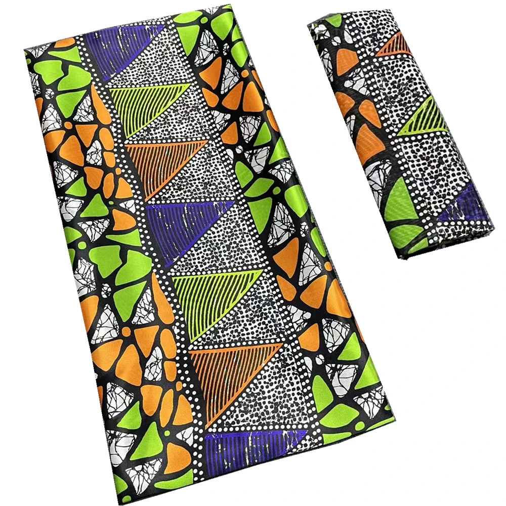 African Pattern Satin Silk Fabric for Dress, Smooth Satin Silk Fabric with Scarf, 4 + 2 Yards/lot for Sewing, Latest
African Pattern Satin Silk Fabric for Dress, Smooth Satin Silk Fabric with Scarf, 4 + 2 Yards/lot for Sewing, Latest