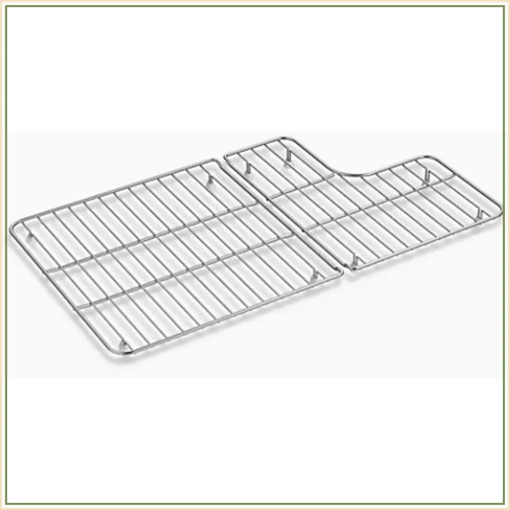 Stainless Steel Kitchen Sink Rack, Dishwasher Safe, Rubber Feet, Durable
Stainless Steel Kitchen Sink Rack, Dishwasher Safe, Rubber Feet, Durable