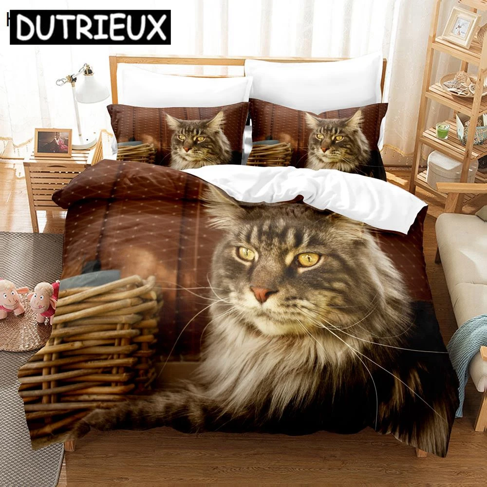 Maine Coon Bedding Set 3D Printed Lovely Cat Duvet Cover Comforter Queen King Single Size Home Textile Bedroom Decor
Maine Coon Bedding Set 3D Printed Lovely Cat Duvet Cover Comforter Queen King Single Size Home Textile Bedroom Decor