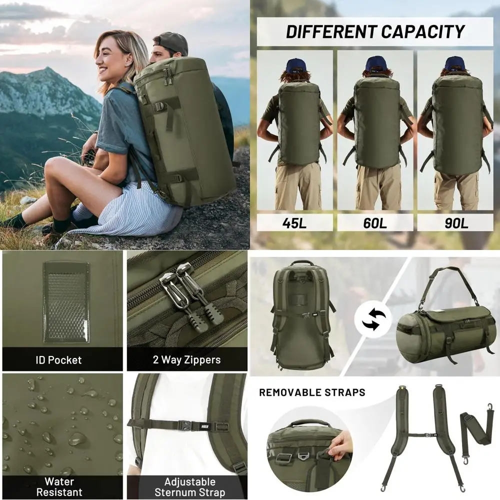 Large 90L Sports Gym Backpack with Shoe Compartment, Heavy Duty and Water Resistant, Green
Large 90L Sports Gym Backpack with Shoe Compartment, Heavy Duty and Water Resistant, Green