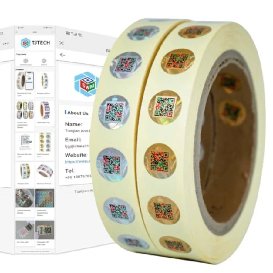 Holographic Anti-Counterfeit QR Code Labels 15 * 15mm Tamper Proof Original Genuine Security Tag Package Round Authentic Self-A
Holographic Anti-Counterfeit QR Code Labels 15 * 15mm Tamper Proof Original Genuine Security Tag Package Round Authentic Self-A