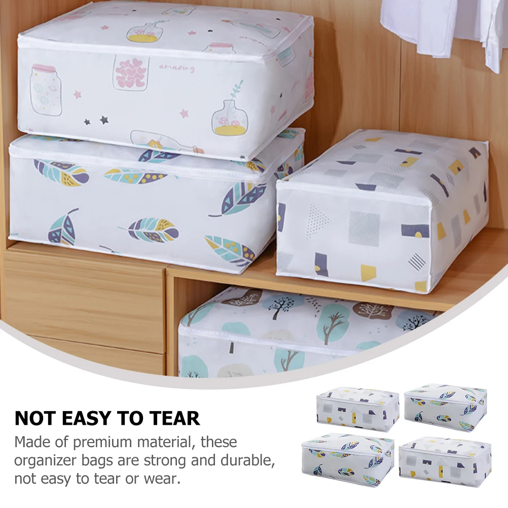 4pcs Dust Bag Quilt Storage Organizer PEVA 58x40x22cm 70x50x25cm Bedding Clothes Blanket Travel Moving Housekeeping
4pcs Dust Bag Quilt Storage Organizer PEVA 58x40x22cm 70x50x25cm Bedding Clothes Blanket Travel Moving Housekeeping